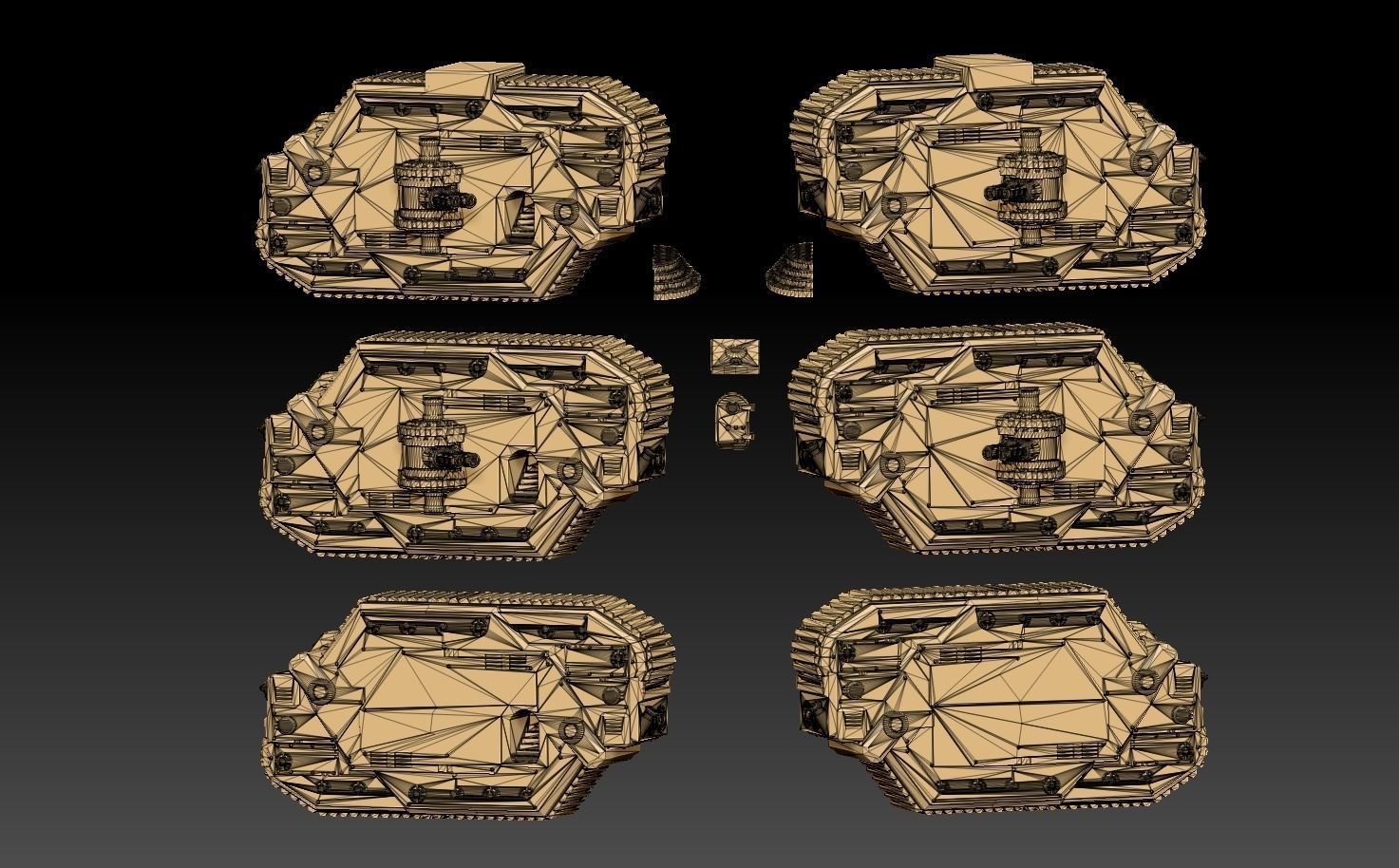 Rhomboid Tank Tracks 3D print model_10