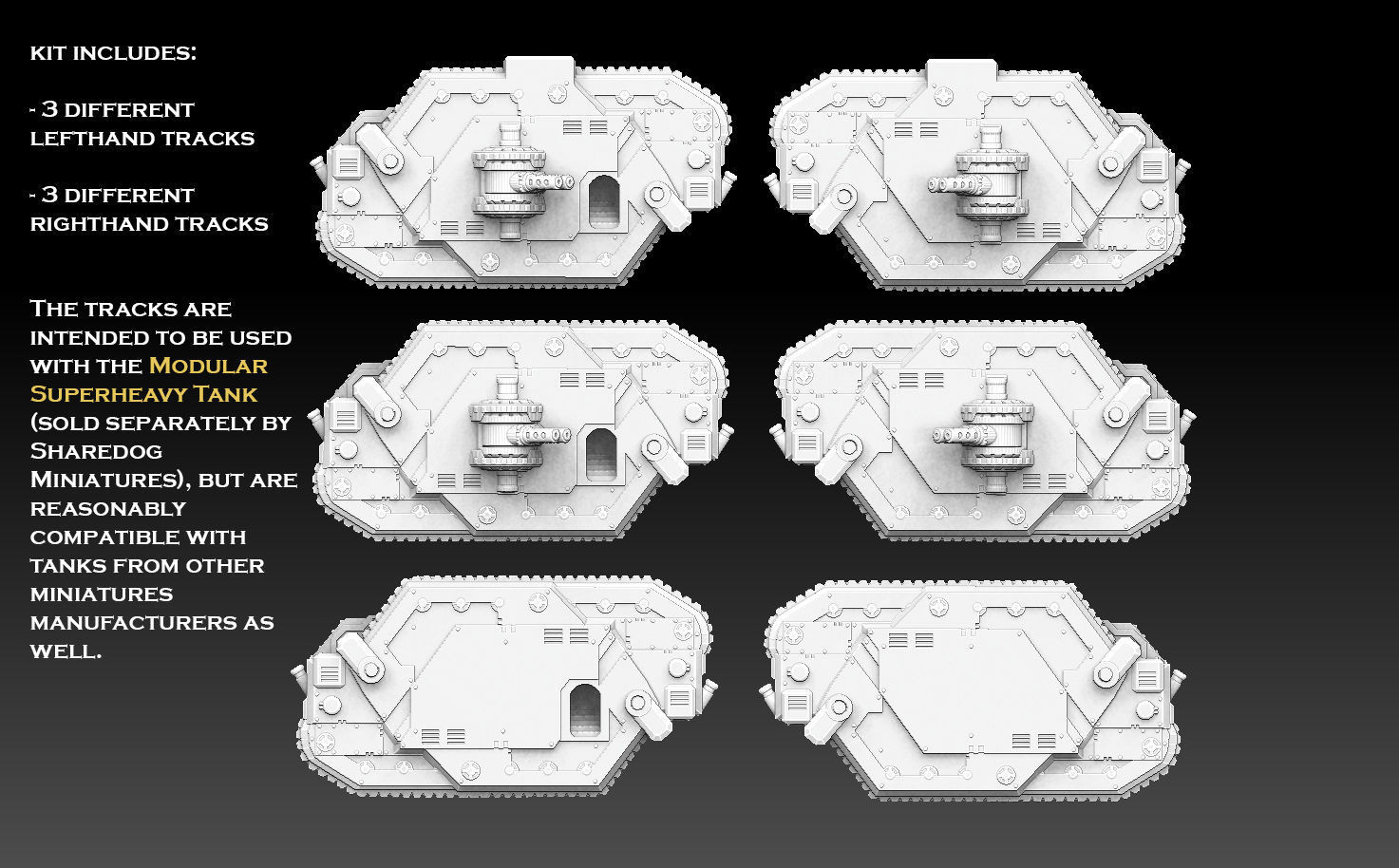 Rhomboid Tank Tracks 3D print model_2