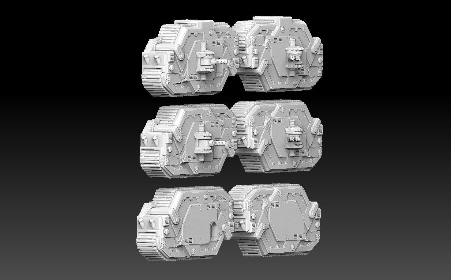 Rhomboid Tank Tracks 3D print model_8