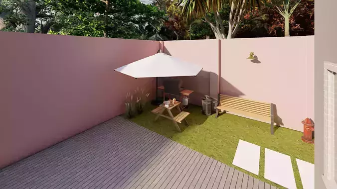 Four bedroom storey building modeled 