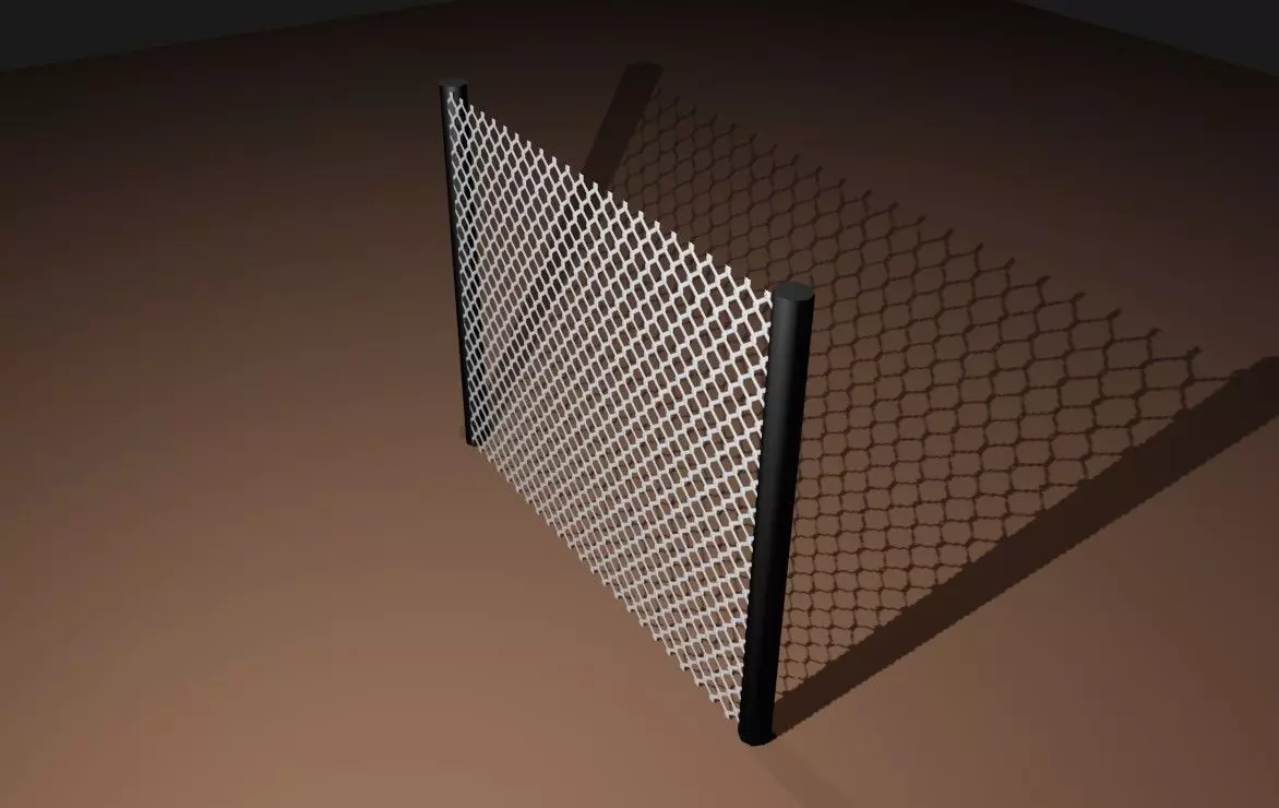 Wire Fence - Alambrado Low-poly 3D model_0