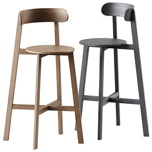 Roda Bar Stool by Branca Lisboa 3D model