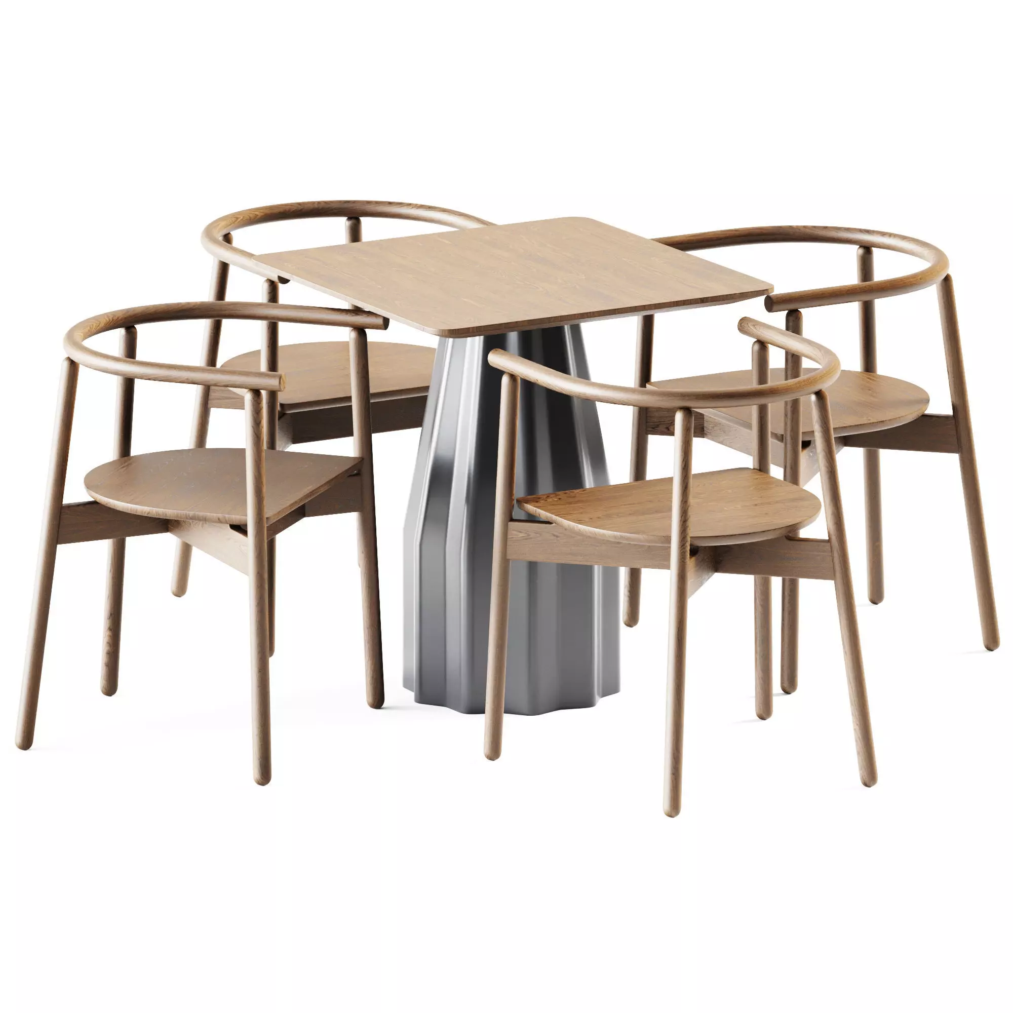 Burin Table S70 by Viccarbe and Mars Armchair by Branca Lisboa 3D model_0