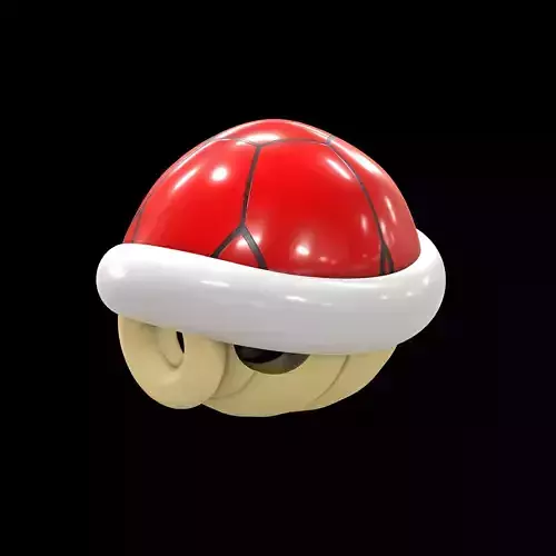 Mario Game- 3d Red Turtle 360 Video and model