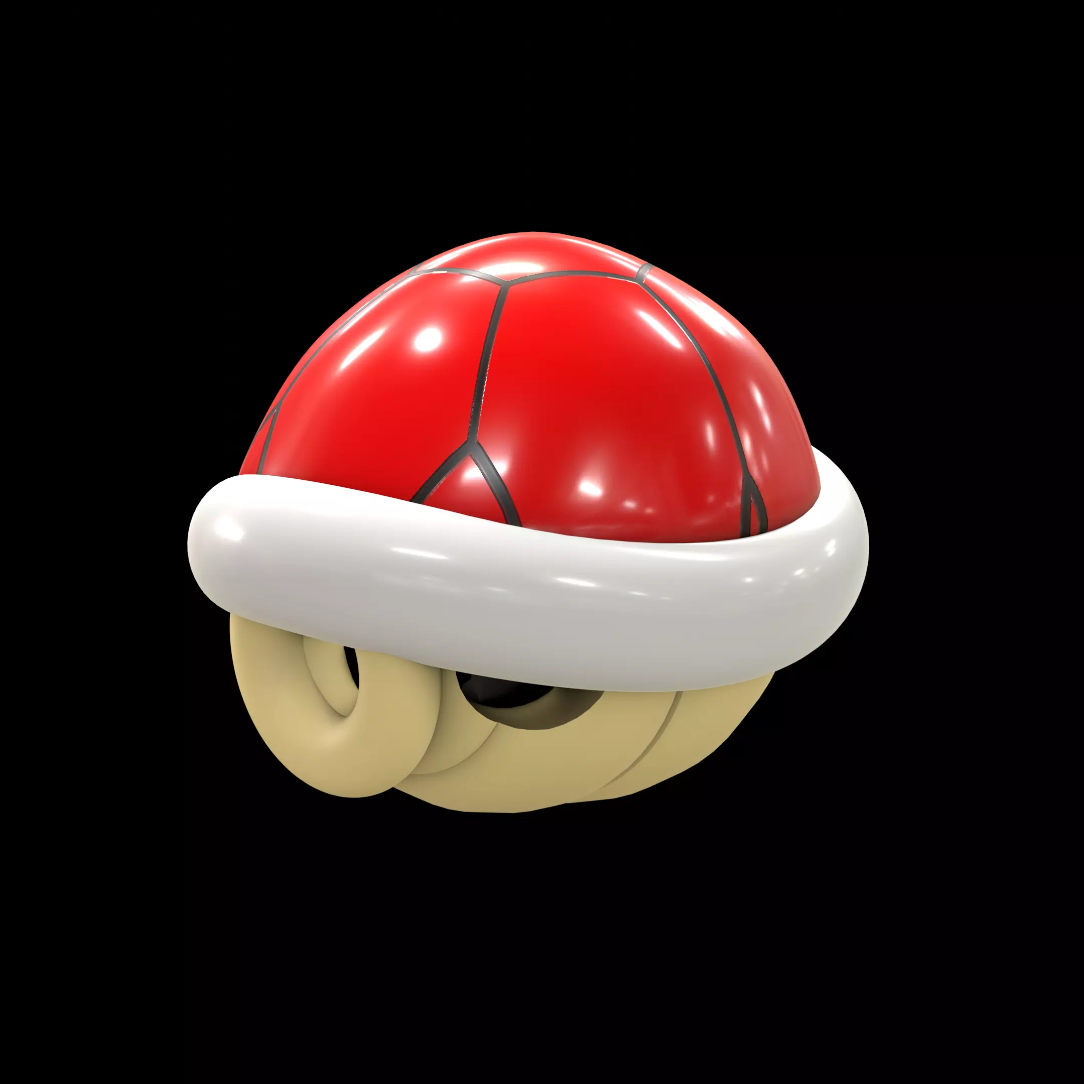 Turtle Mario Texture 3D model Mario Game- 3d Red Turtle 360 Video and model VR / AR / low ...