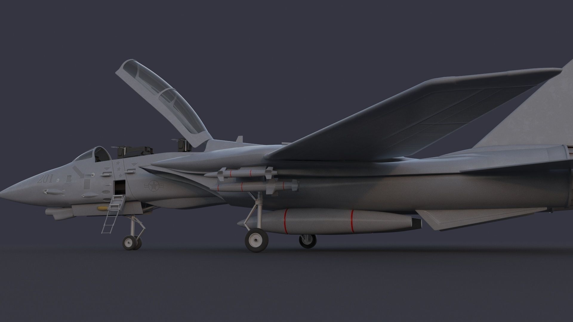 F 14 Tomcat 3D model_8