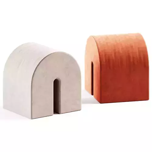 Curved Pouf by Kristina Dam Studio