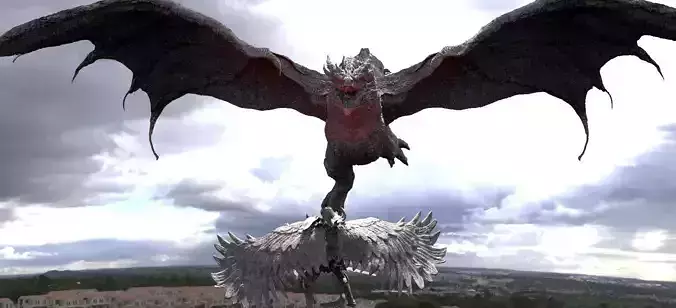 Dark Dragon Killgharrah VS Arch angel