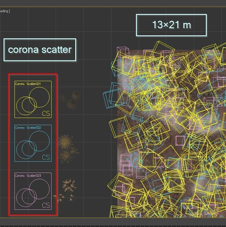 Meadow Lawn Grassland dry and desert meadow set 013 3D model_5