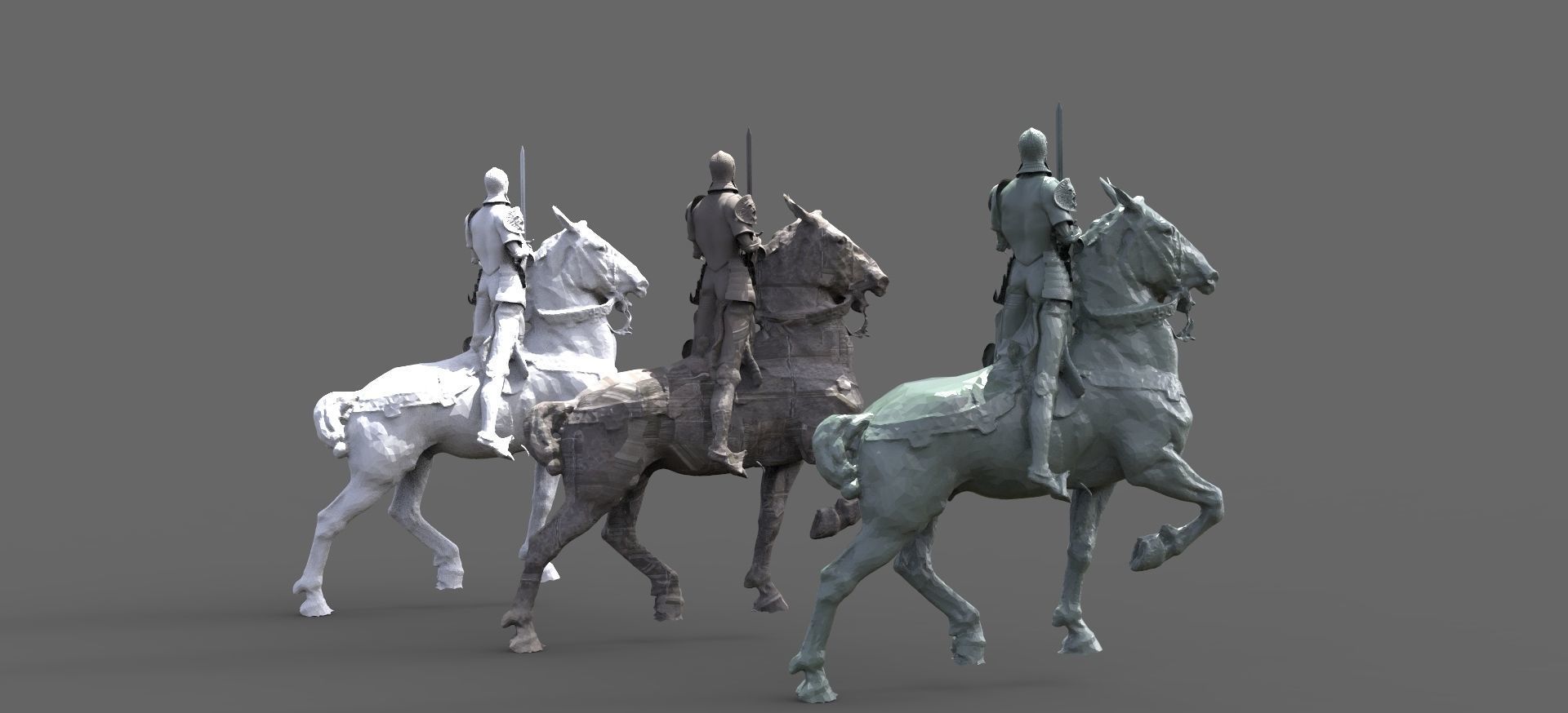 Knight on Horseback 3D model_2