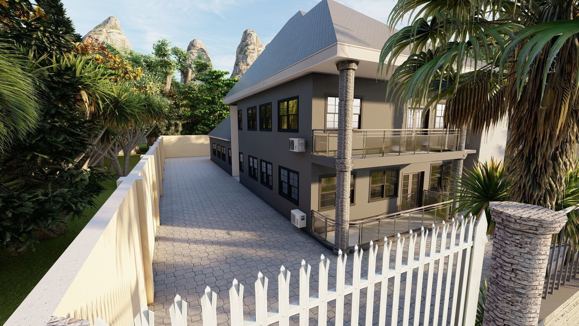 Family Mansion 3D model_1