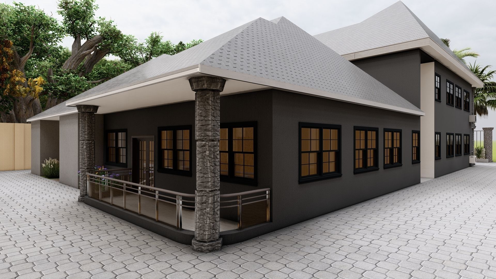 Family Mansion 3D model_6