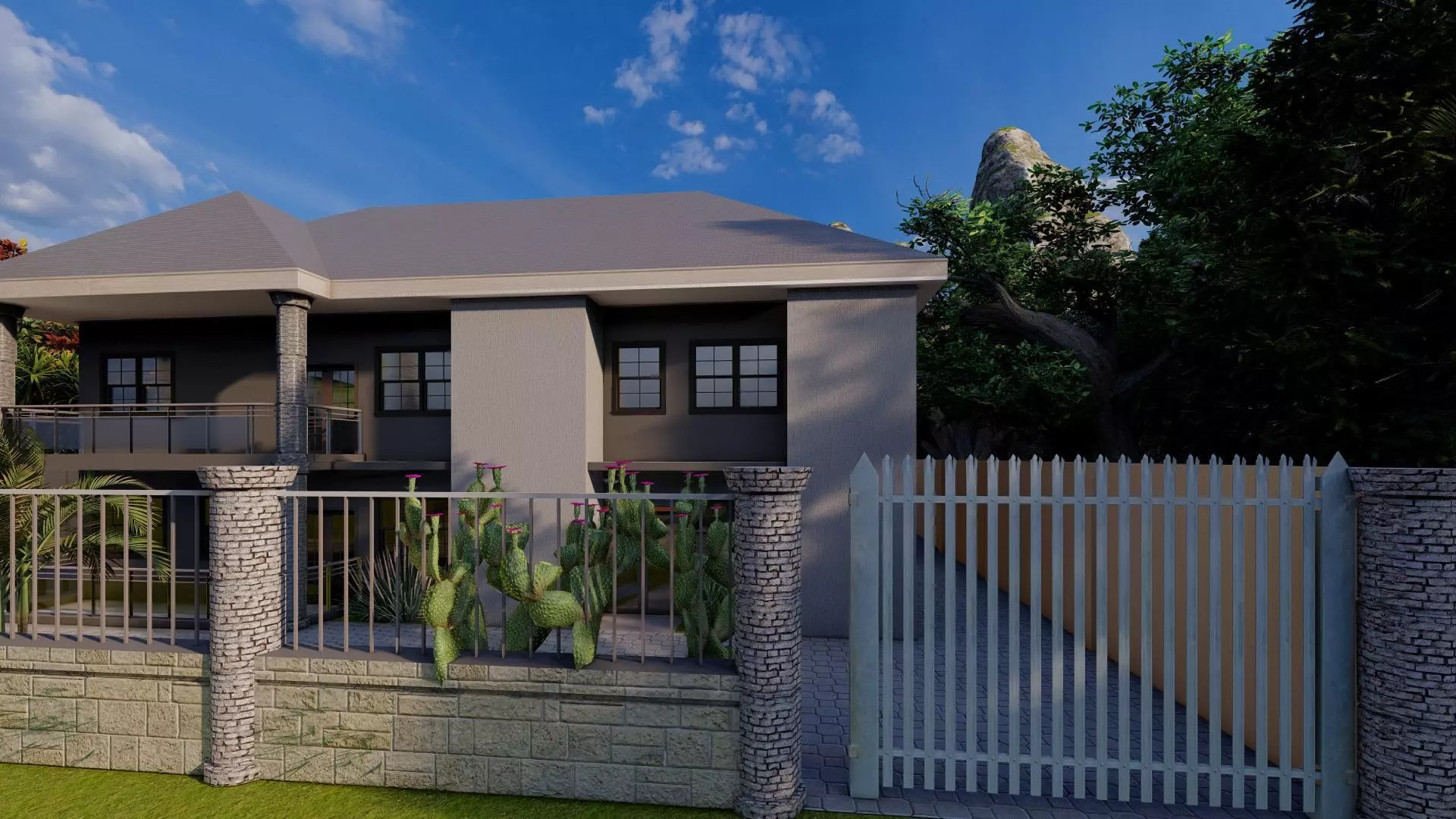 Family Mansion 3D model_0