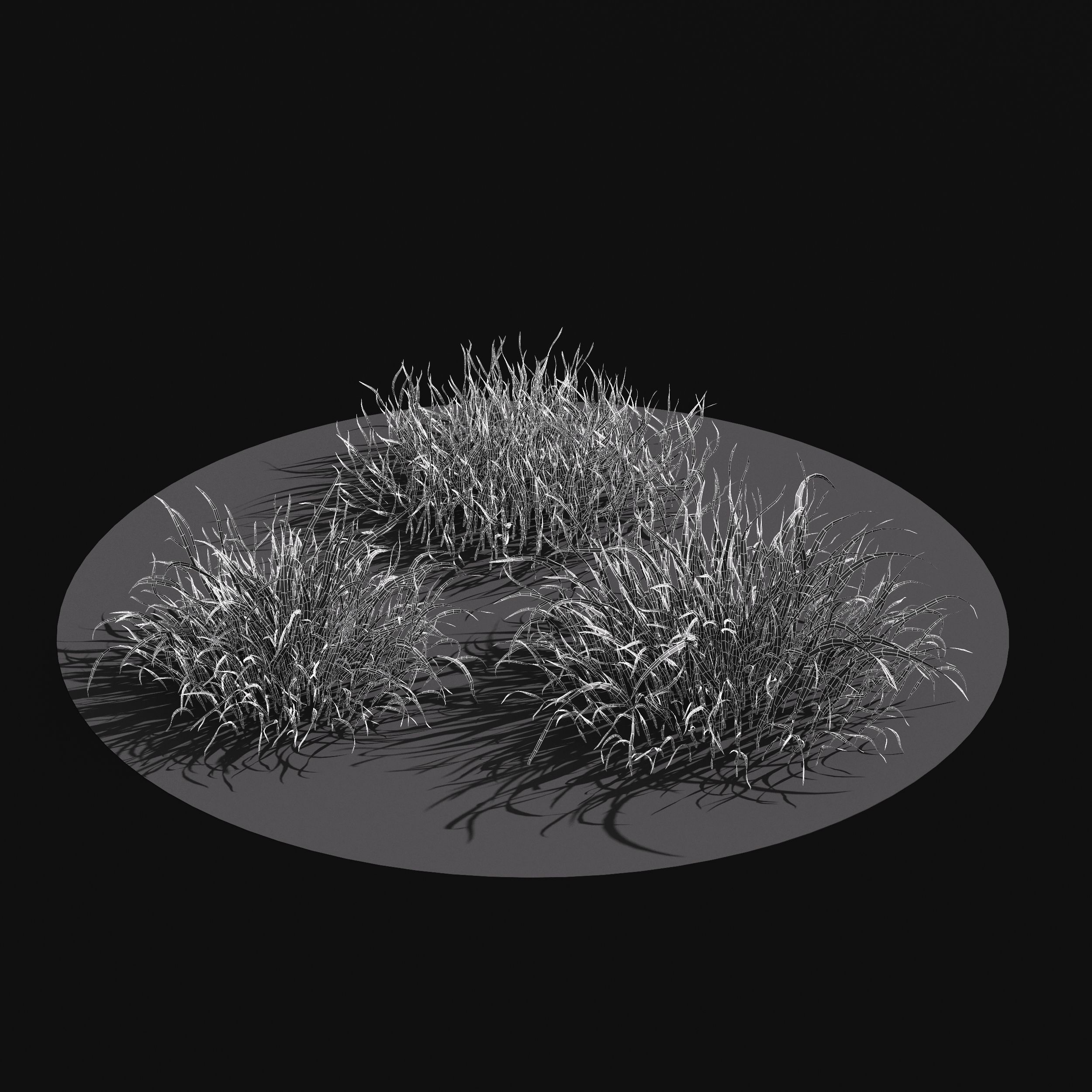 Meadow Lawn Grassland Set 014 3D model_3