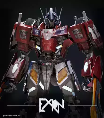 Transformers Optimus Prime Exion Knight 3D model