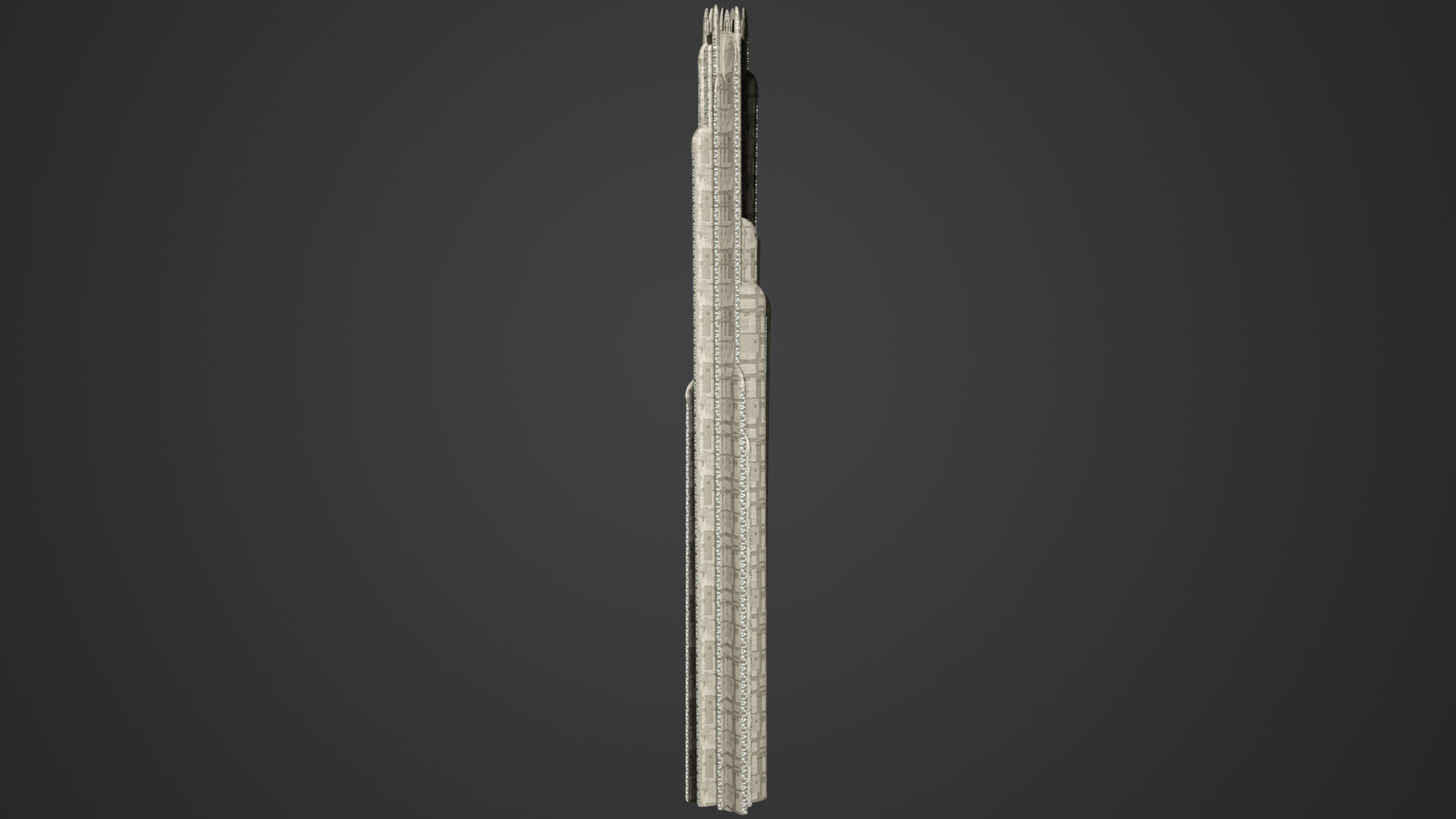 SciFi Building 5 Low-poly 3D model_4