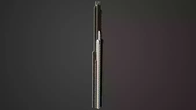 SciFi Building 5 Low-poly 3D model