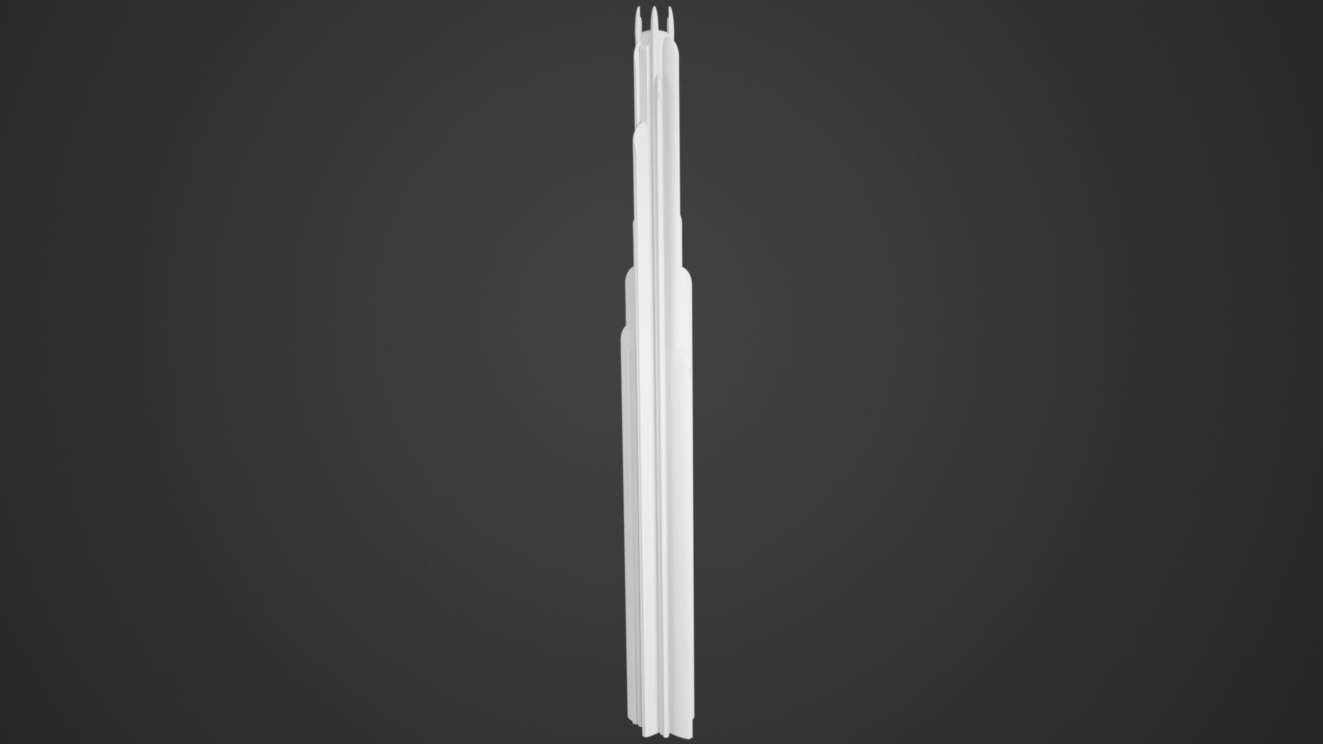 SciFi Building 5 Low-poly 3D model_6