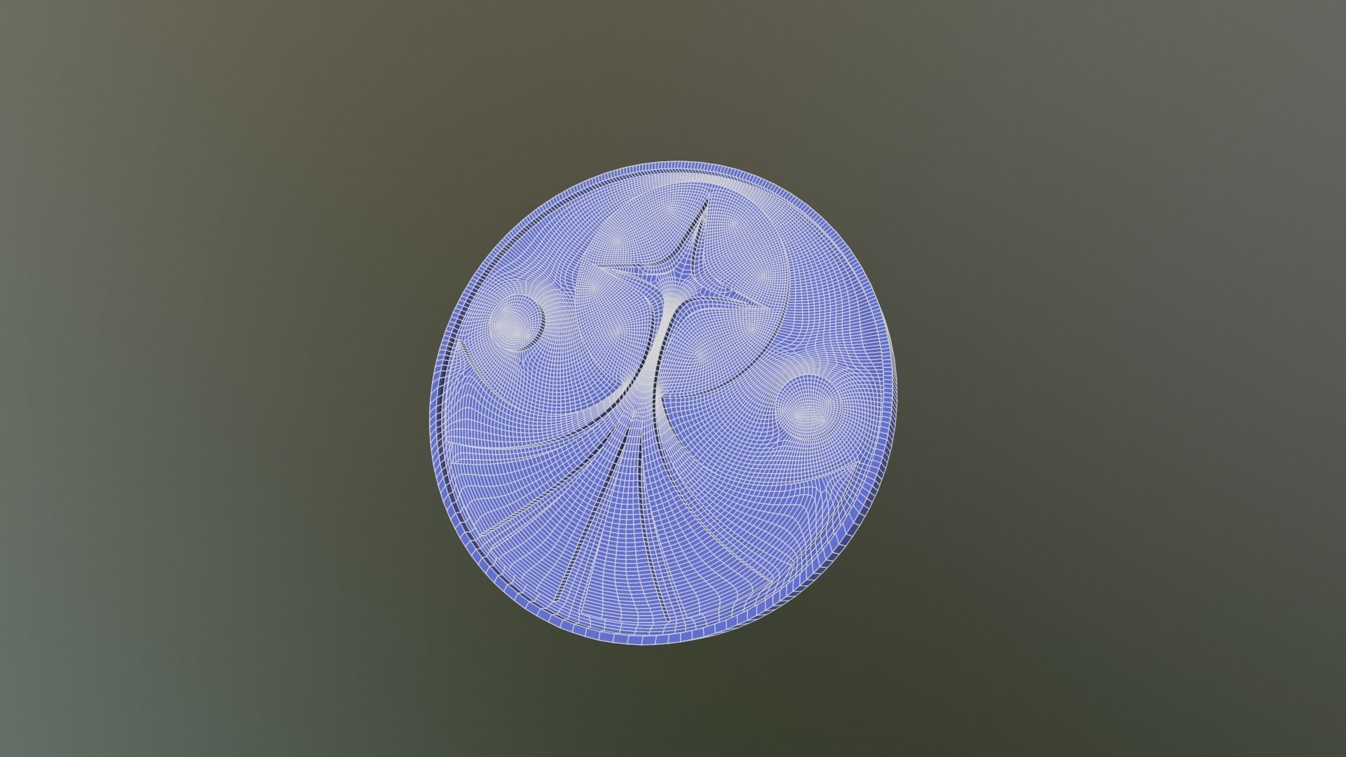 Foundation symbol coin fun Low-poly 3D model_16