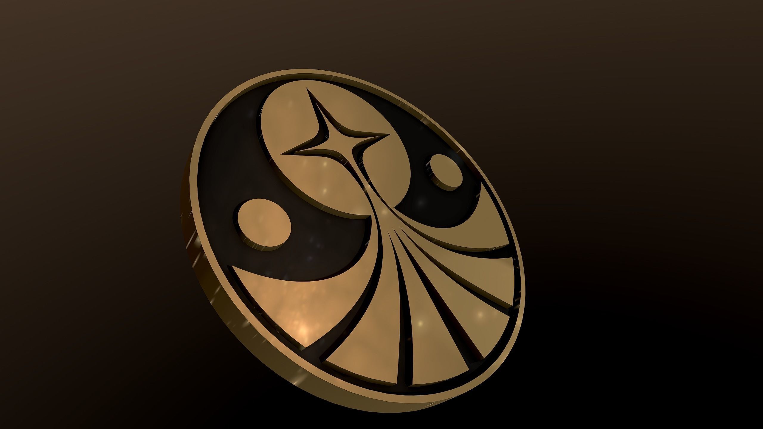 Foundation symbol coin fun Low-poly 3D model_7
