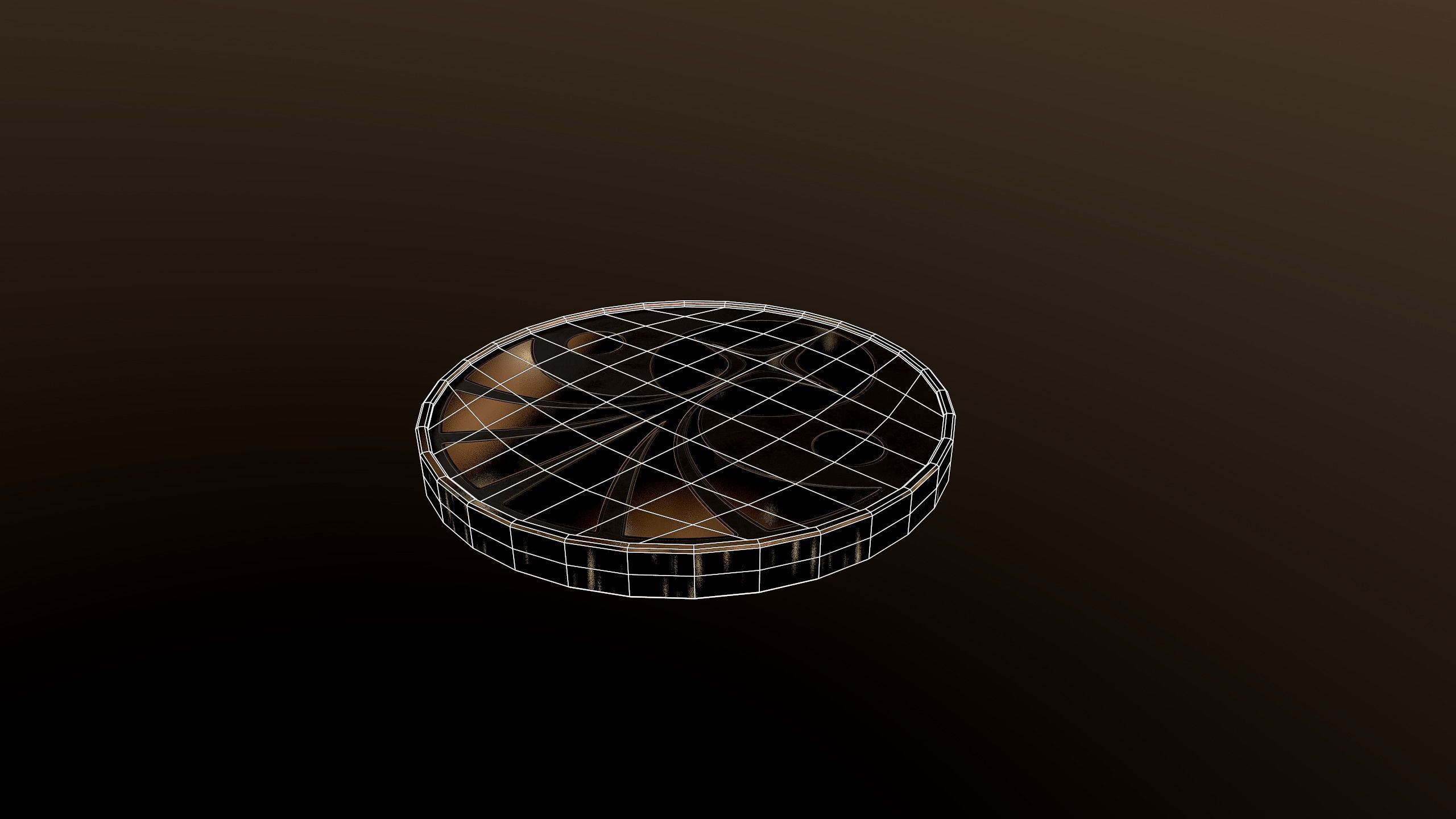 Foundation symbol coin fun Low-poly 3D model_15