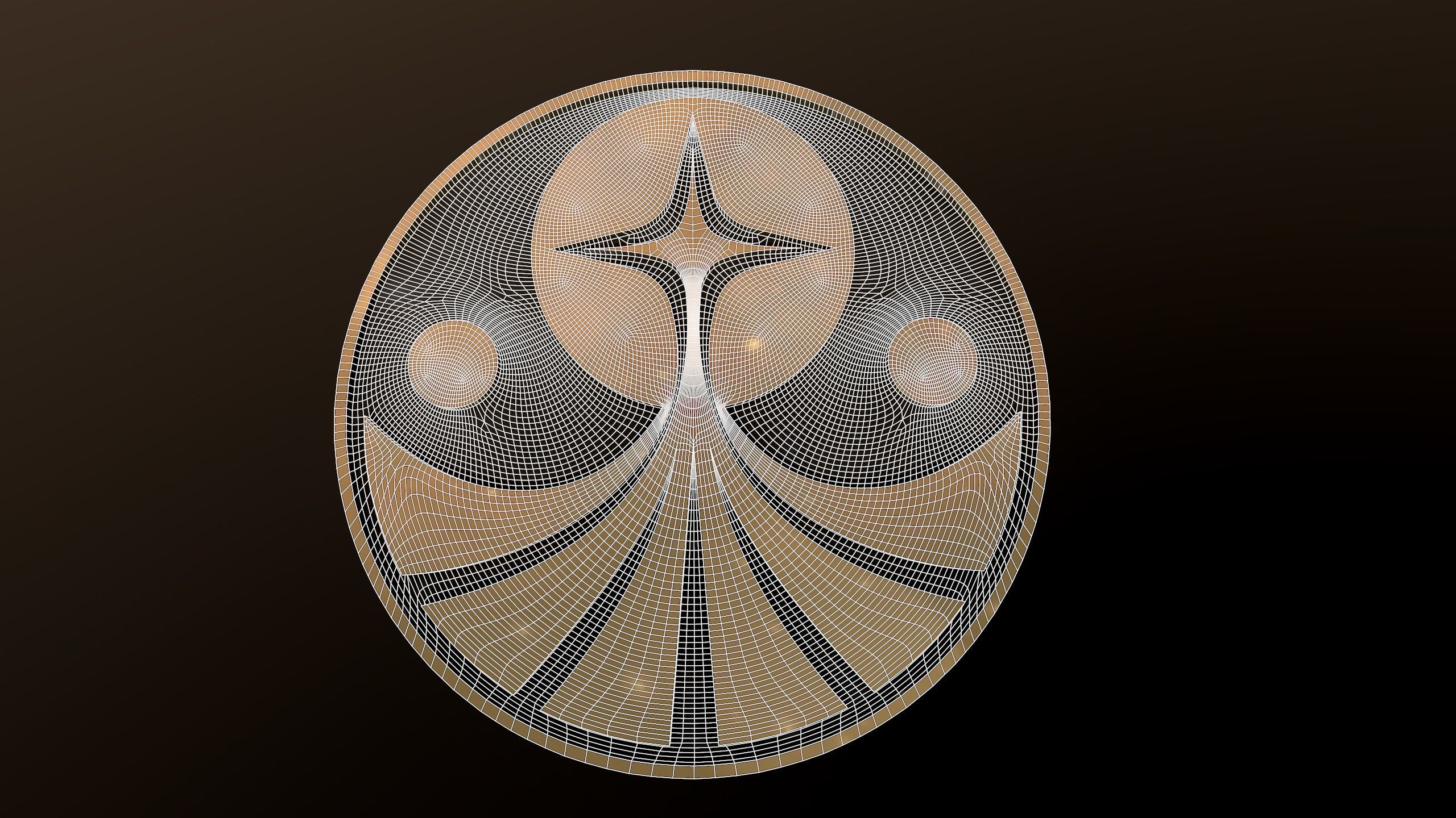 Foundation symbol coin fun Low-poly 3D model_8