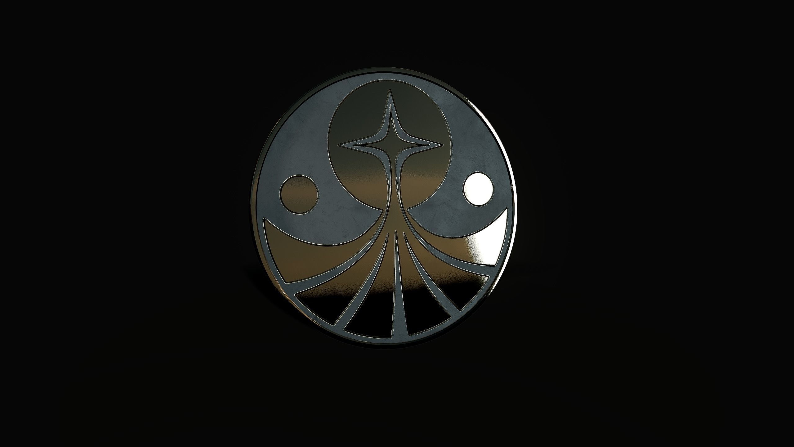 Foundation symbol coin fun Low-poly 3D model_14