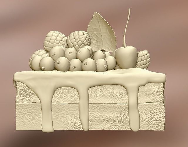 Cake Fake Decor Artifical 3D print model 4