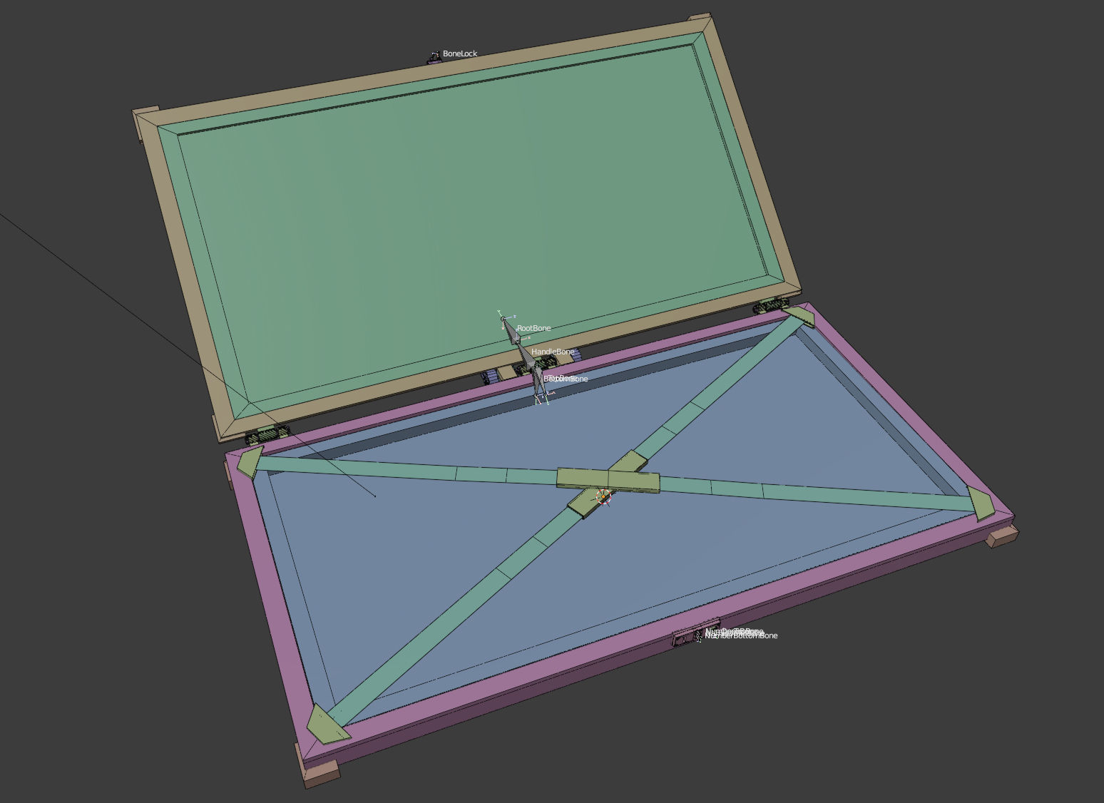 Realistic Military Weapon Case Green Camo Low-poly 3D model_4
