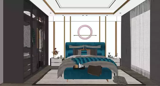 Modern light luxury bedroom