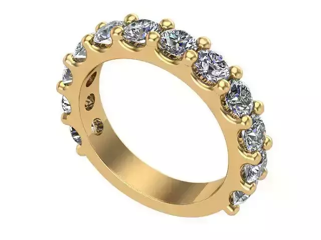 Circle Stone Golden Band