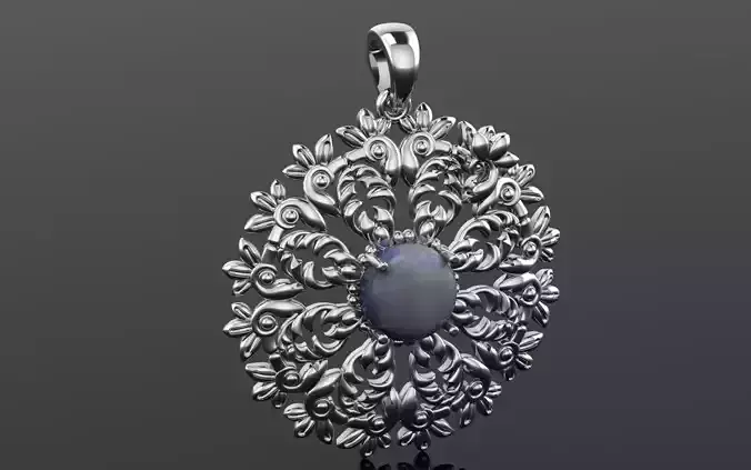 Flower moon stone Pendant