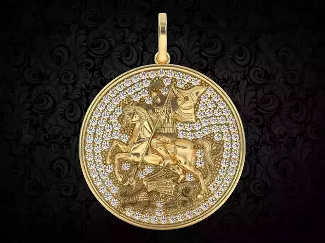 Saint George Necklace 3D print model