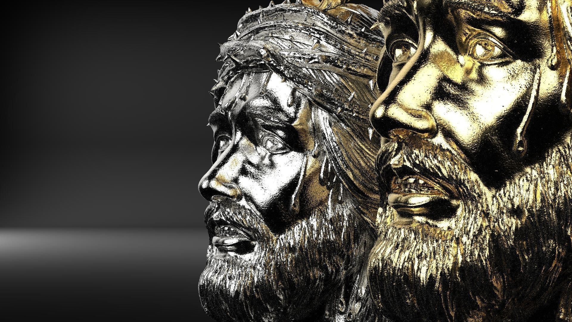 Jesus Head pendant 3D print model_12
