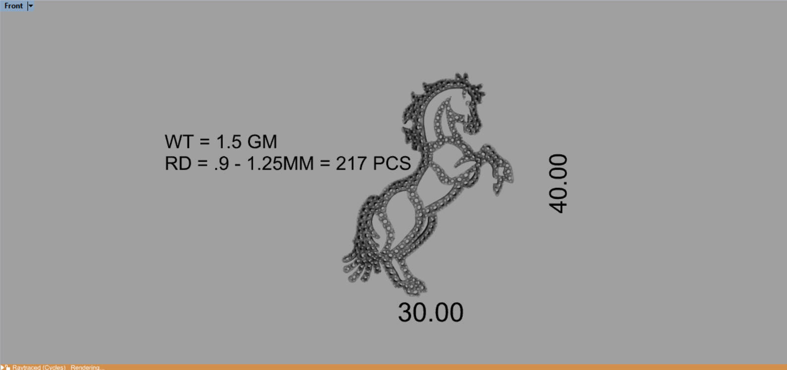 Diamond Horse pendant 3d model for 3d printing  3D print model_1