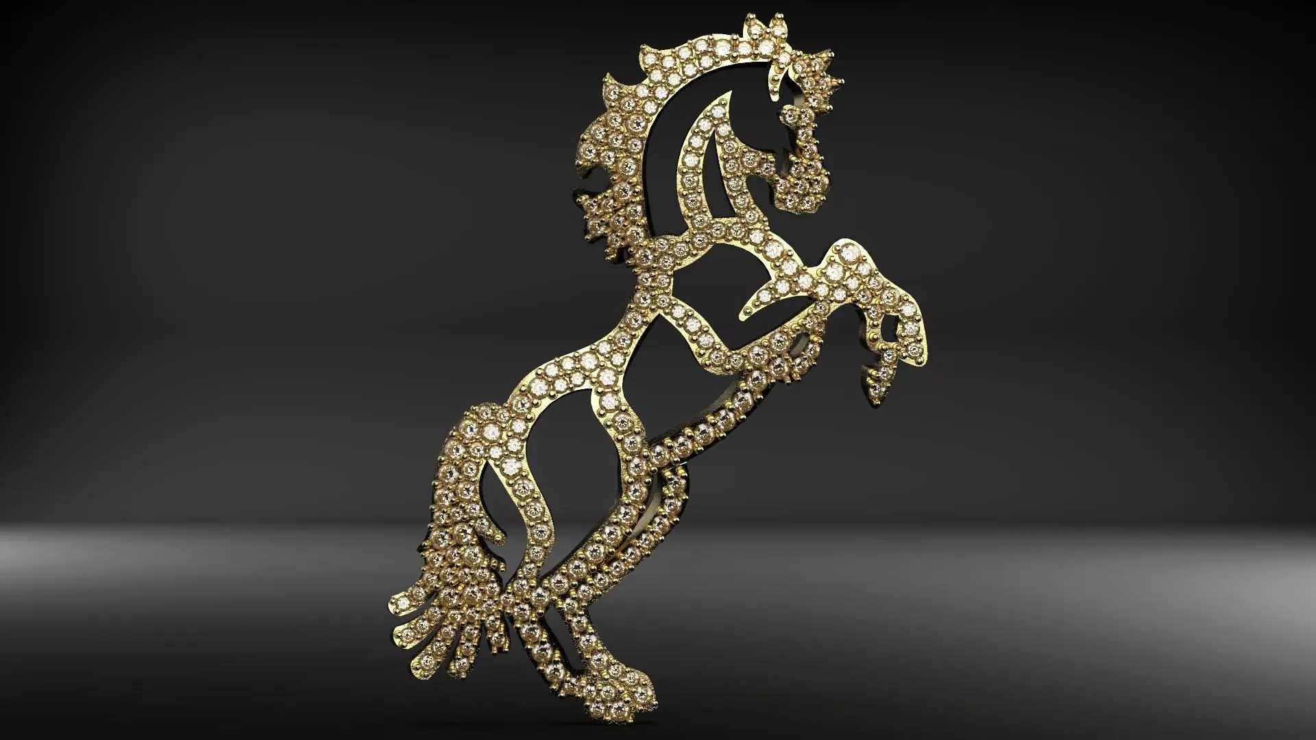 Diamond Horse pendant 3d model for 3d printing  3D print model_0