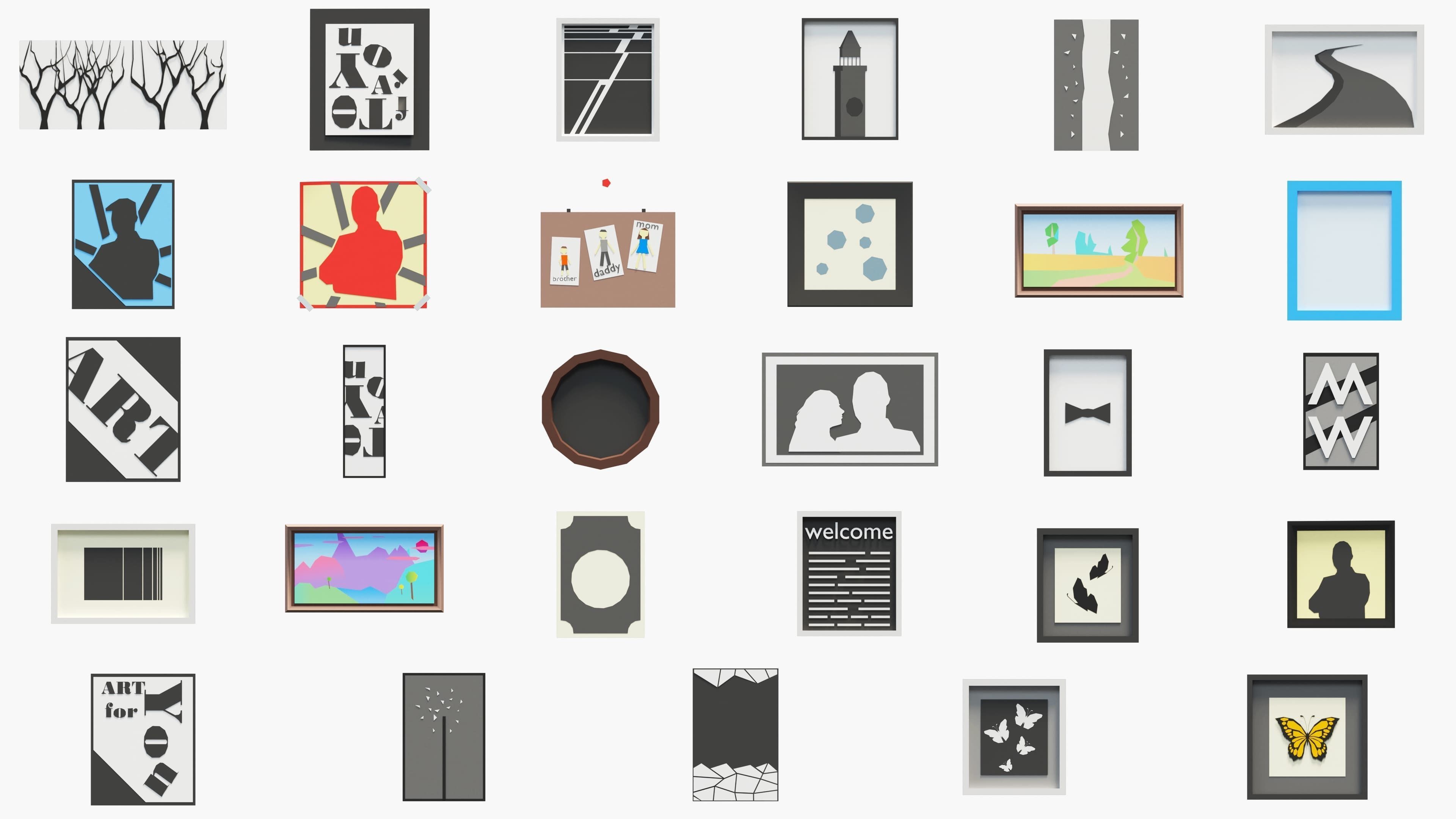 Entertainment Rooms Low-poly 3D model_41