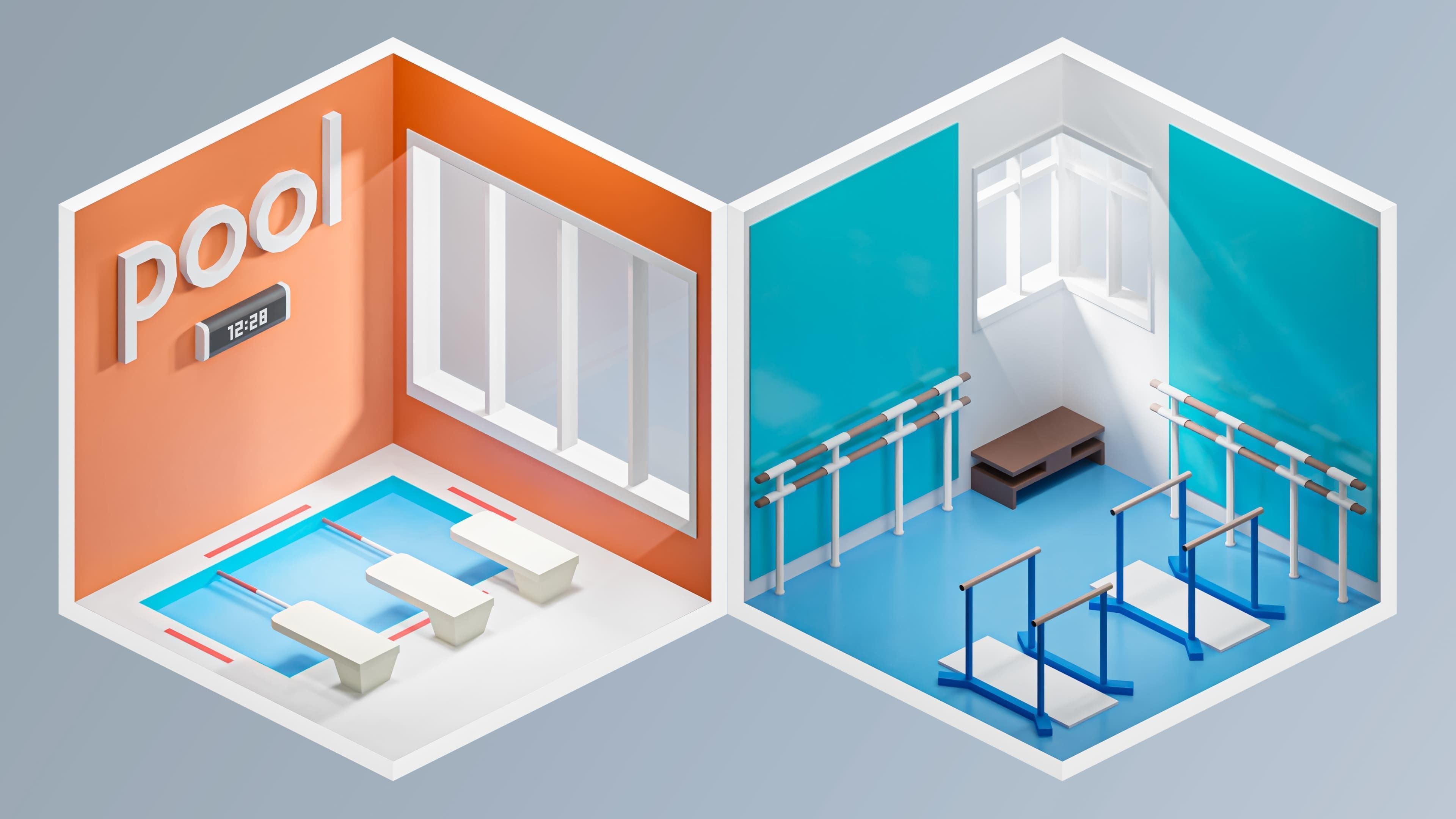 Entertainment Rooms Low-poly 3D model_14