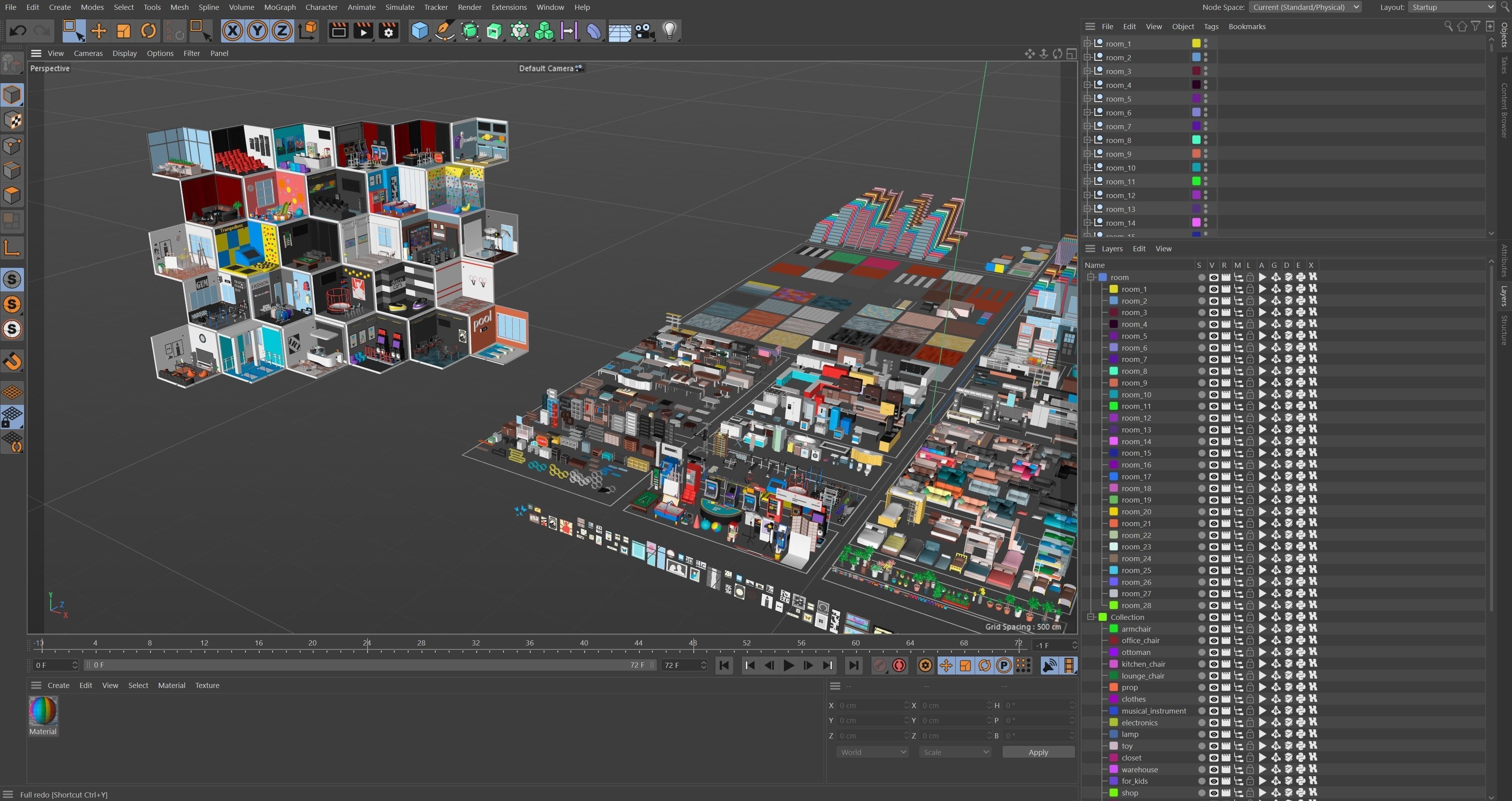 Entertainment Rooms Low-poly 3D model_55