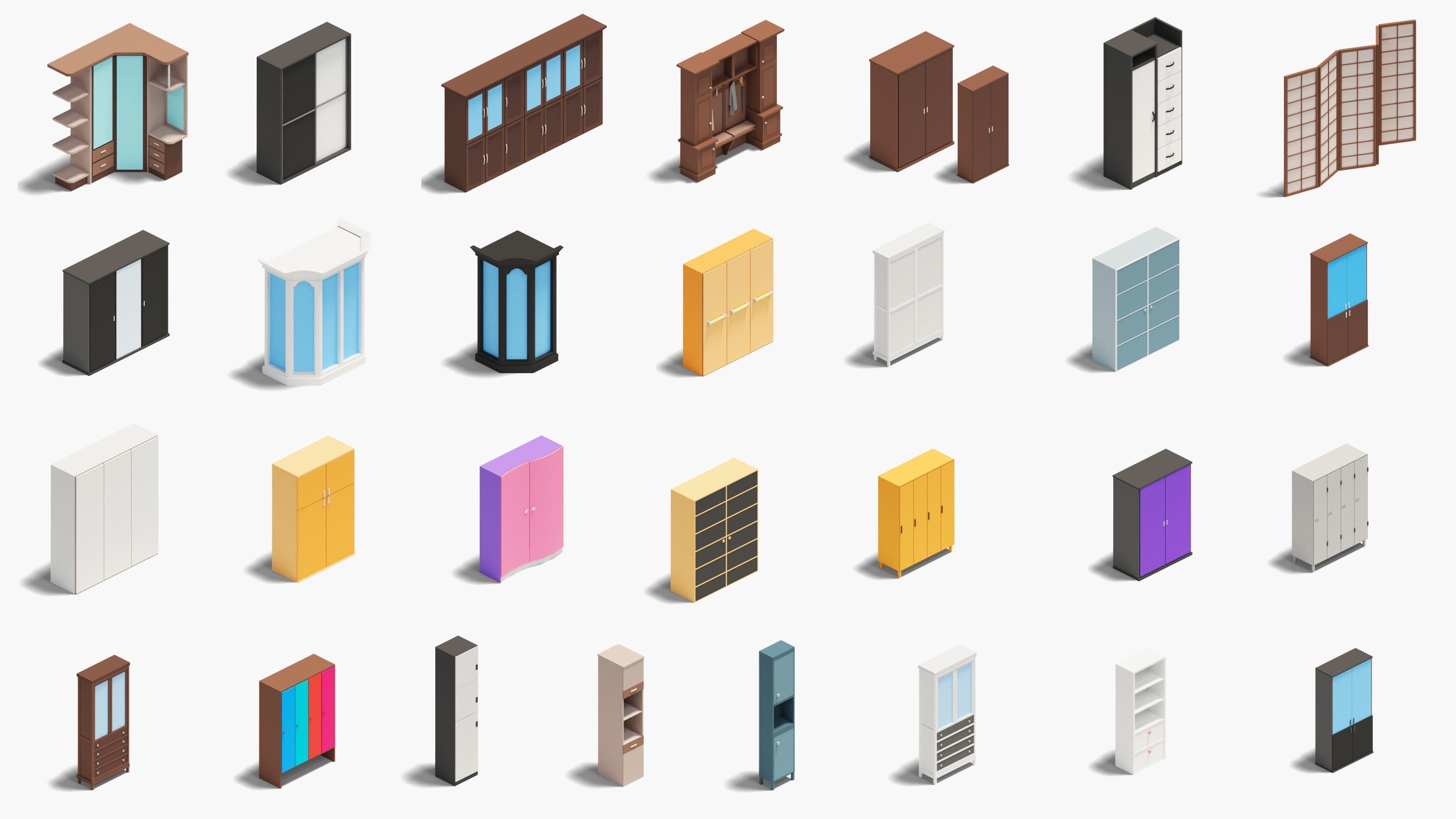 Entertainment Rooms Low-poly 3D model_28