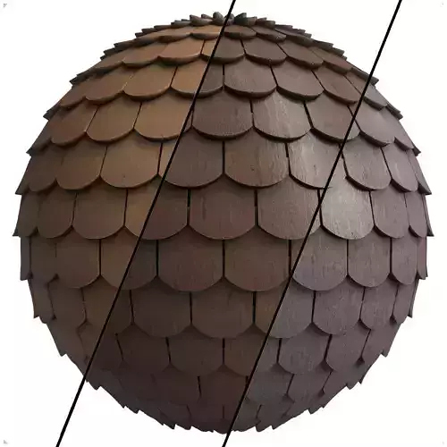 Roof Tile Materials 14- By 3 color Pbr By Sbsar 4k