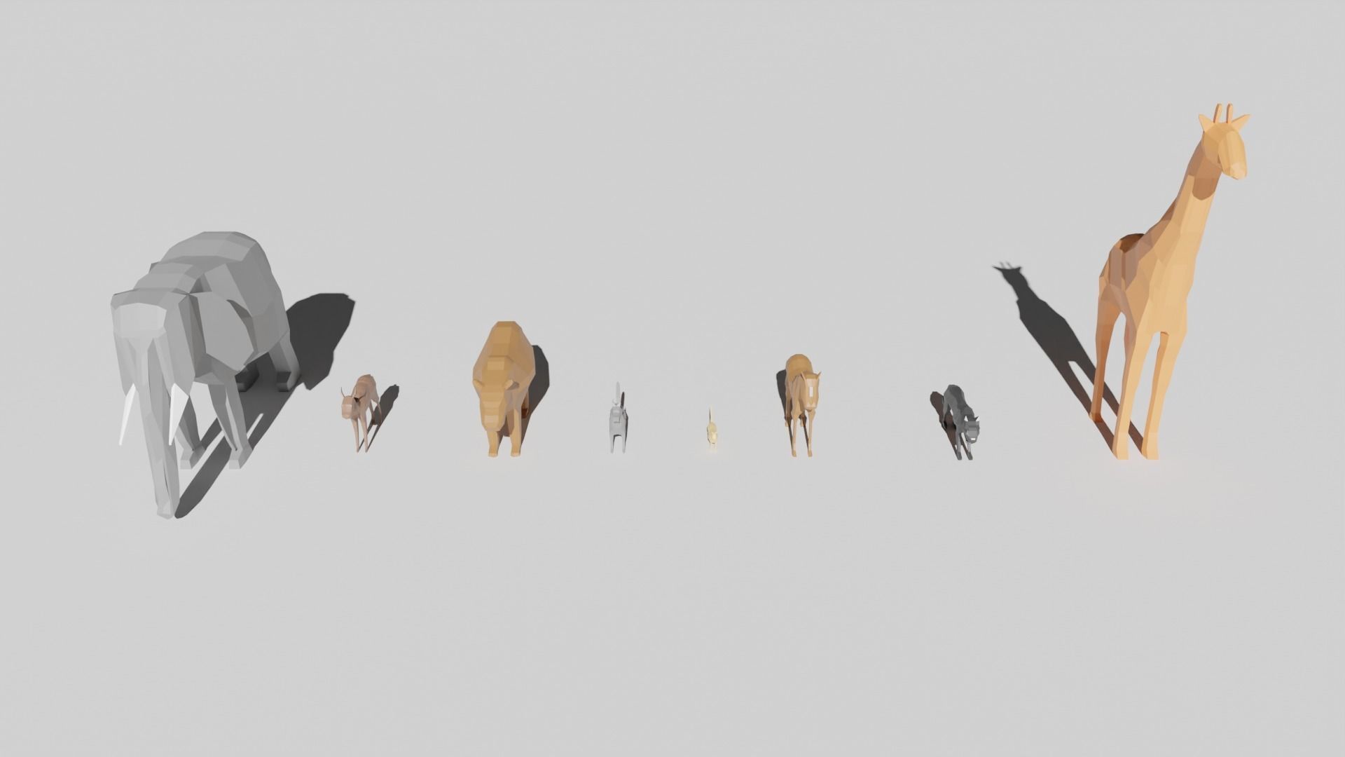 Low Poly Animal Pack for Free Free low-poly 3D model_1