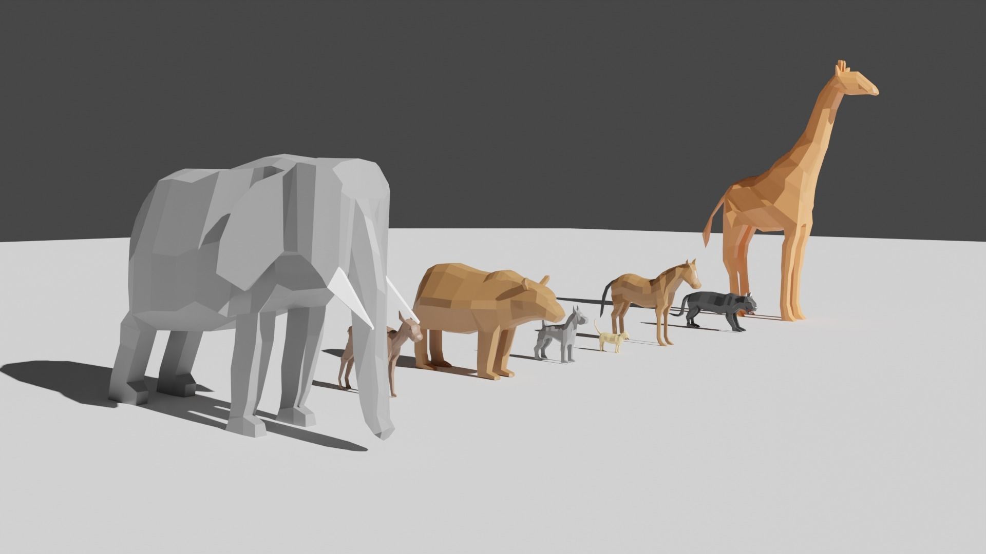 Low Poly Animal Pack for Free Free low-poly 3D model_2