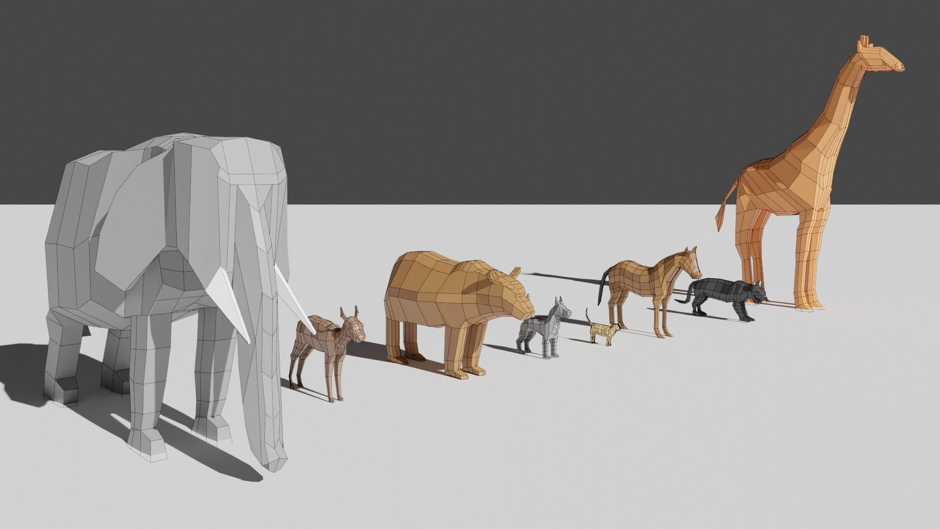 Low Poly Animal Pack for Free Free low-poly 3D model_5
