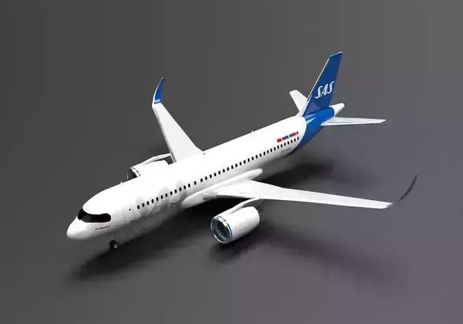 Airbus A320 NEO SAS Livery  3D model