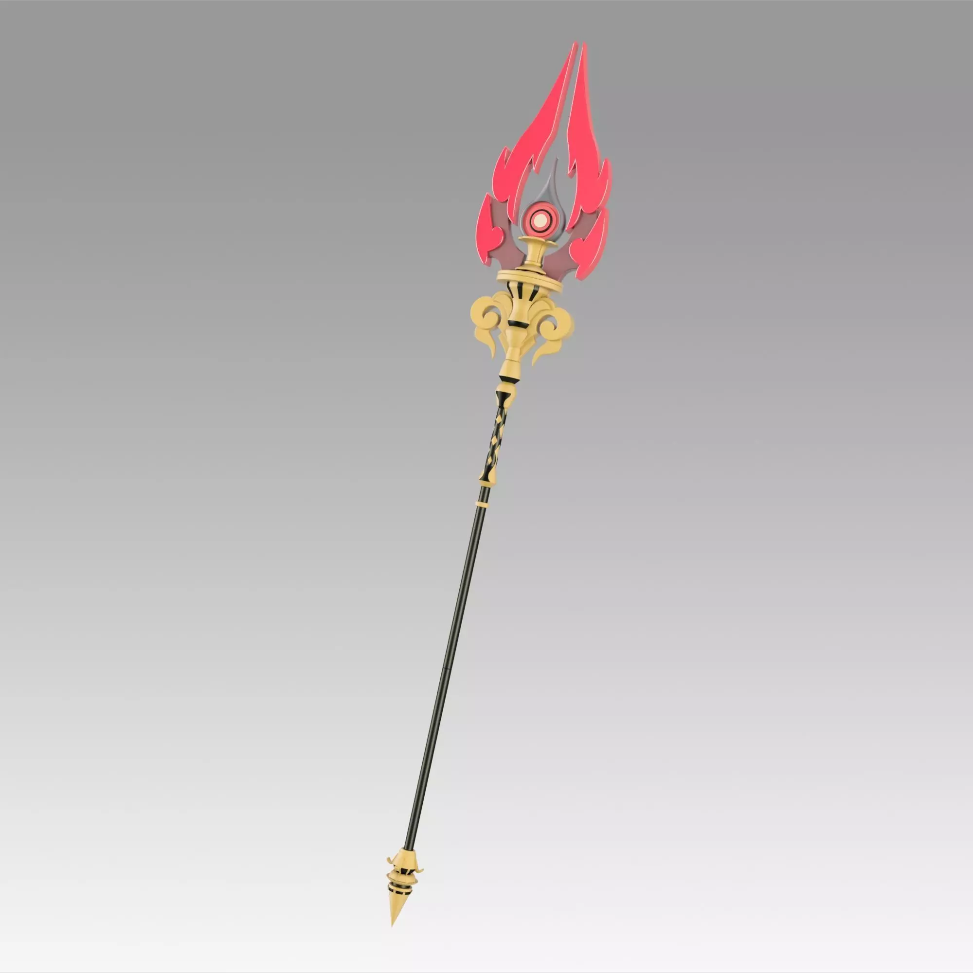 Genshin Impact Hu Tao Staff of Homa Cosplay Weapon Prop 3D print model_0