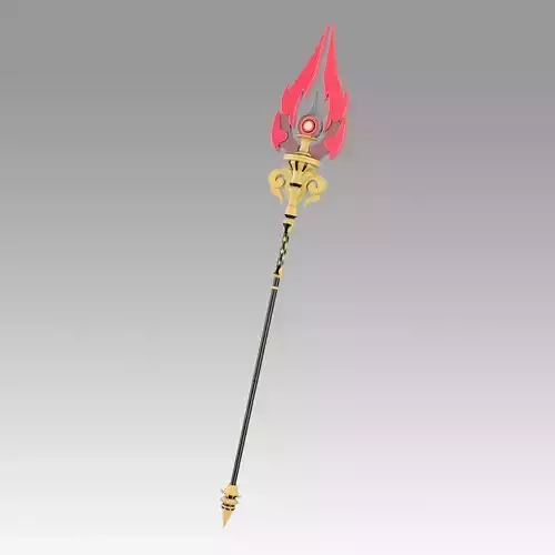 Genshin Impact Hu Tao Staff of Homa Cosplay Weapon Prop 3D print model