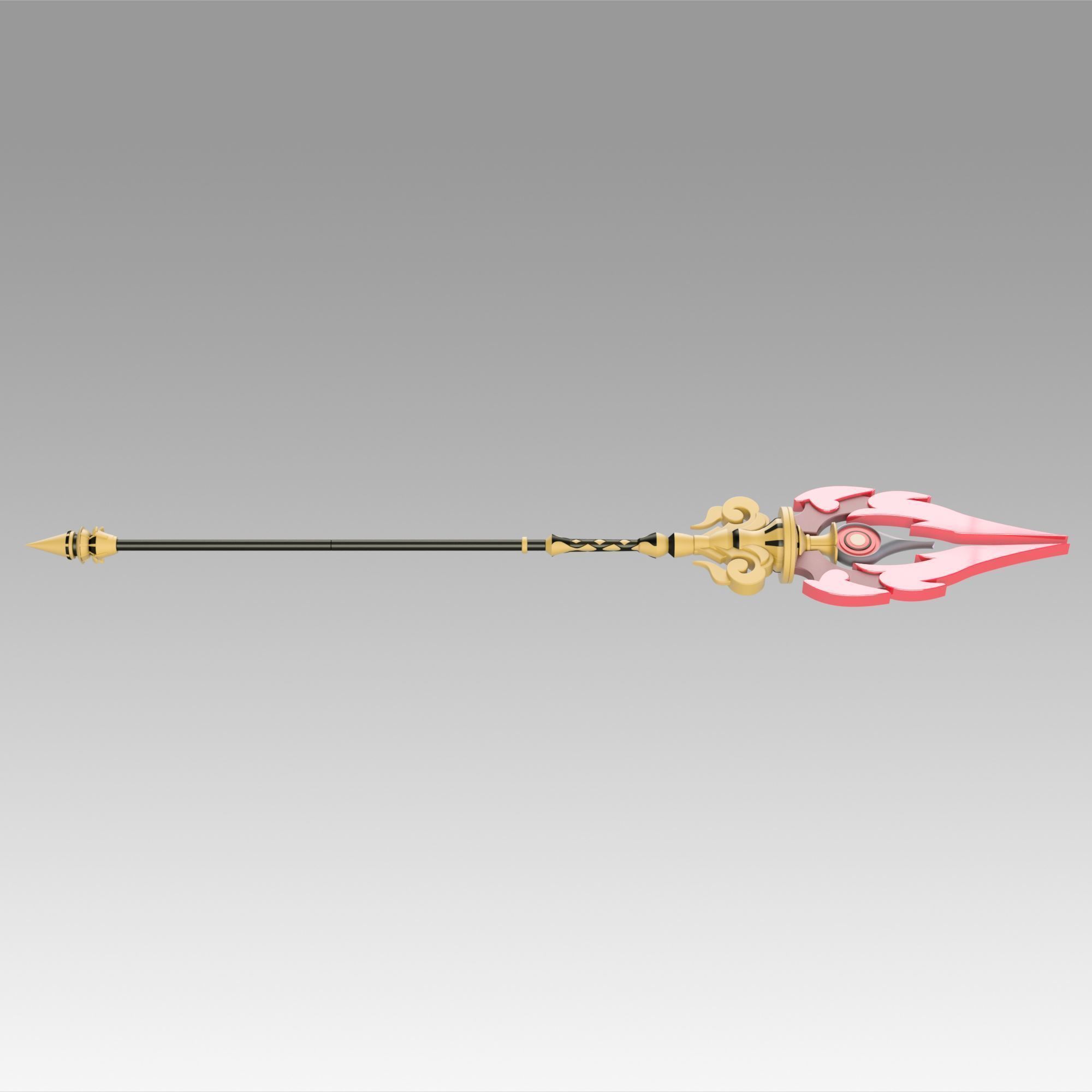 Genshin Impact Hu Tao Staff of Homa Cosplay Weapon Prop 3D print model_2