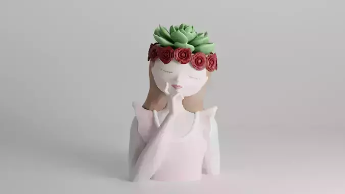 Woman with Roses Crown
