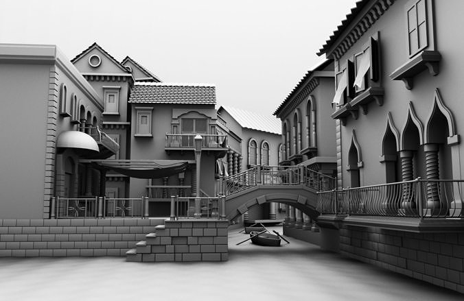 architecture building design 3D model